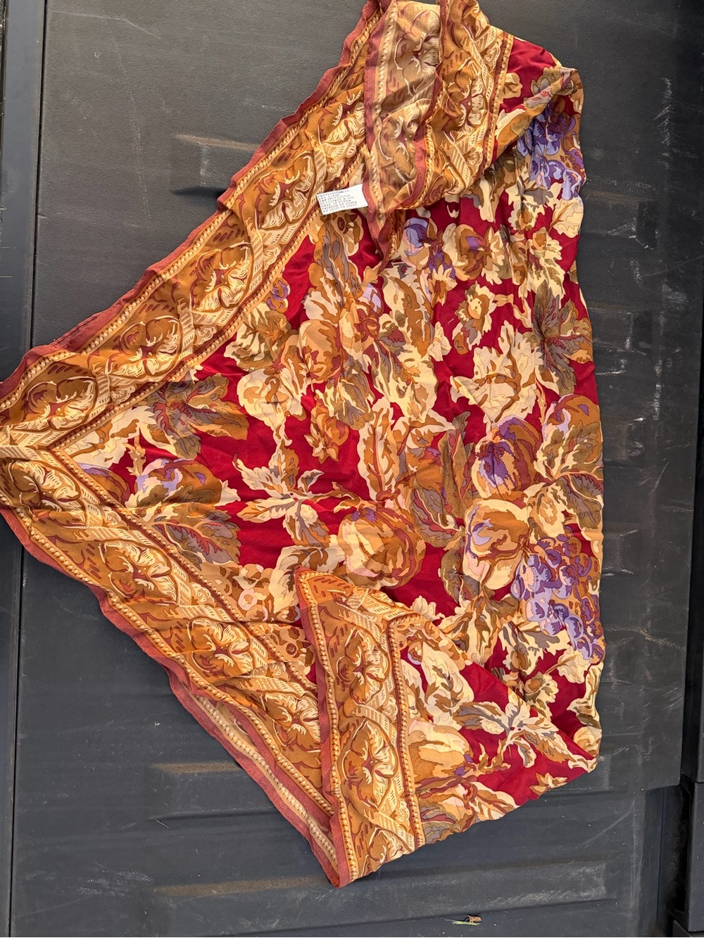 Echo vintage floral silk scarf